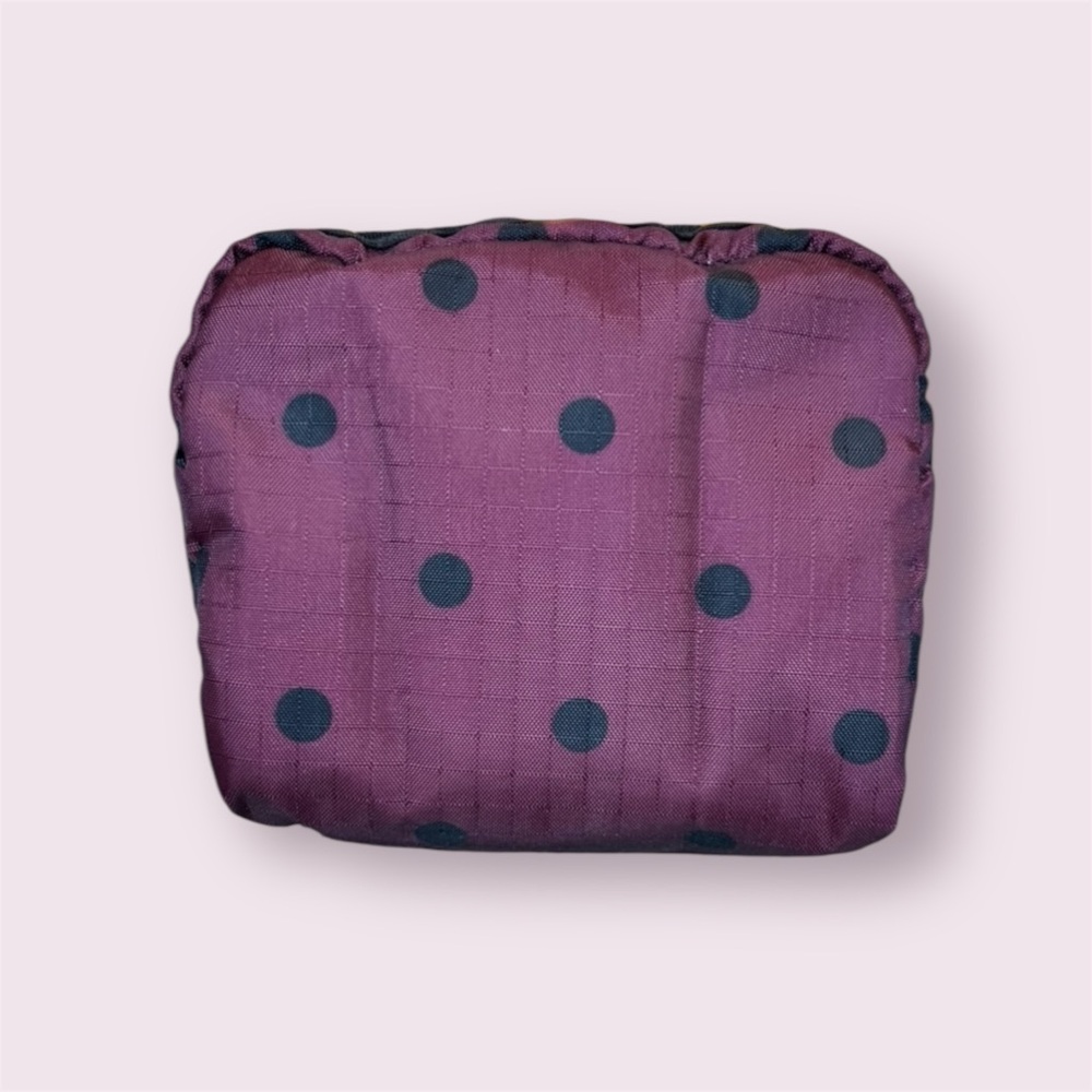 Lesportsac Purple Polka Dot Cosmetic Bag - Picture 4 of 6